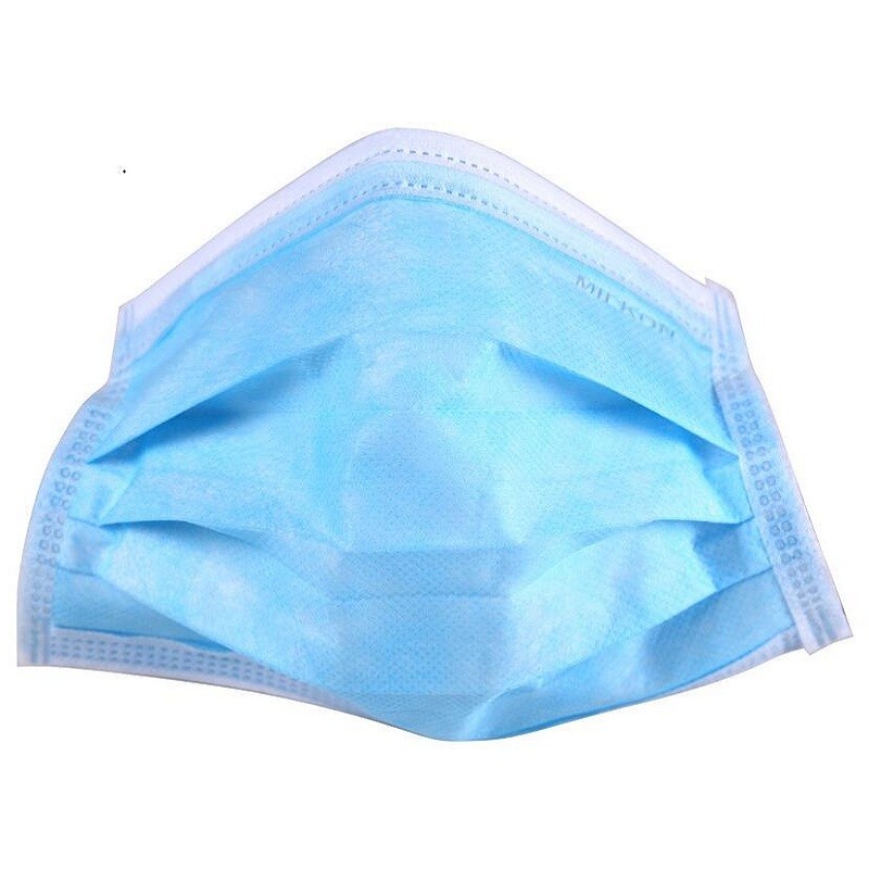 Blue Disposable Medical Face Mask , Non woven Protective Face Masks Latex Free
