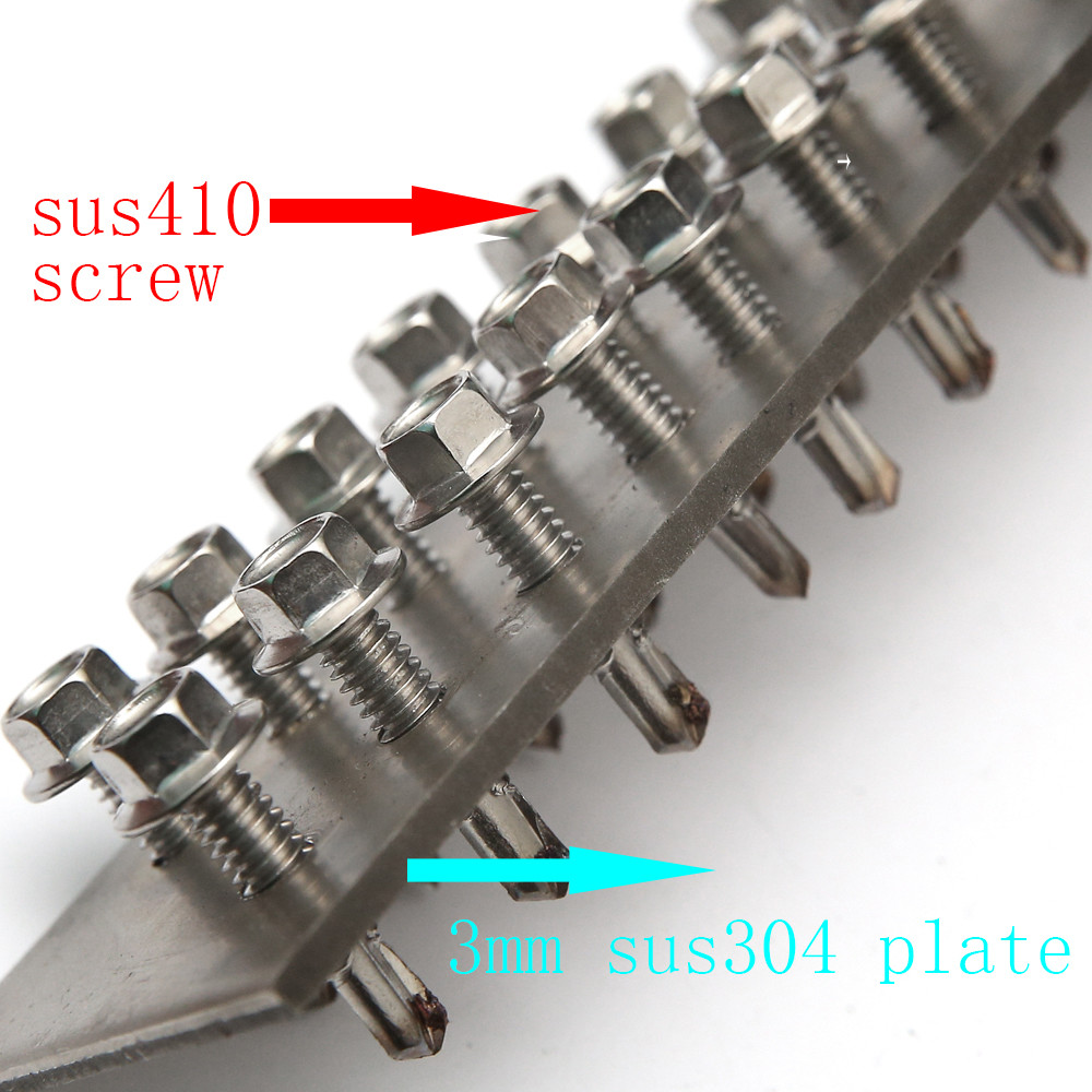 Stainless Steel A2 Phillips Square Drive Self Drilling Screws Double Countersunk Head W/4 Ribs