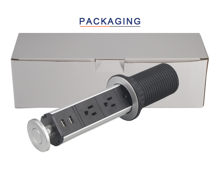 Smart usb charger table top pop up power socket for kitchen