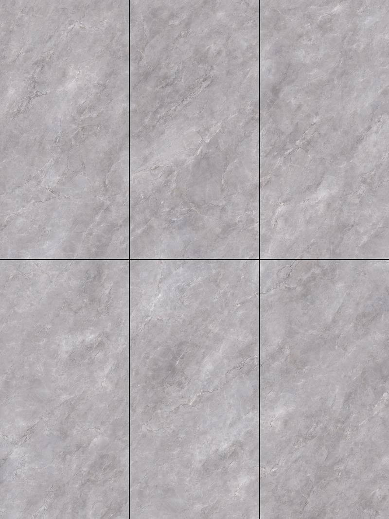 Gray Non-Slip Polished Porcelain Glazed Floor Tile And Wall Tiles For Living Room And Dining Room 900x1800x9mm Marble Look
