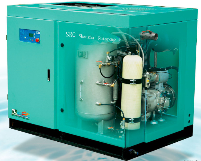 CLASS-0 silent air-cooled oil free Screw Air Compressor for Pharmacy production