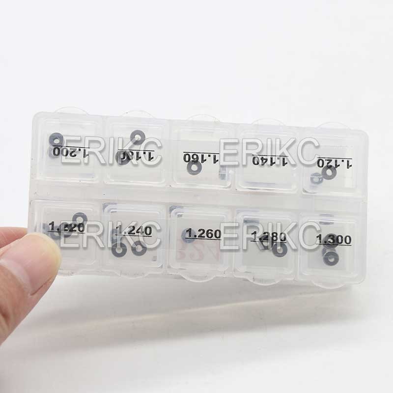 ERIKC Diesel Injector Shim B24 Common Rail Adjust Gasket Kit Spring Washer Shims Size 1.12-1.30mm for Denso