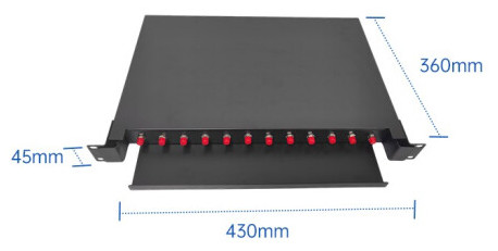 1U 12 Port FC Patch Panel In Telecommunications Networks