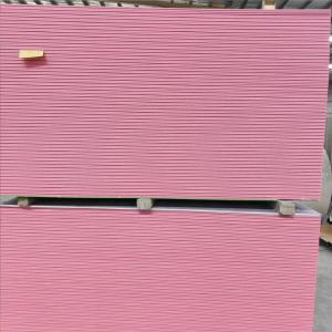 China Paperbacked Pink Fire Resistant Plasterboard For Ceiling System on sale