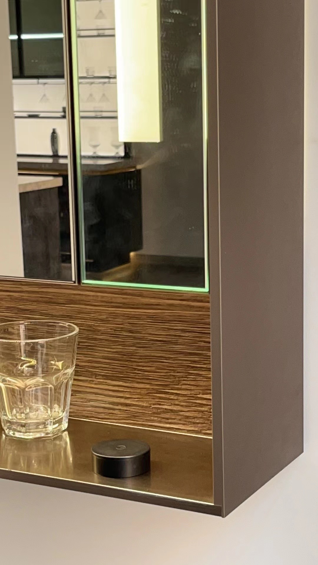 Hotel Wall Mounted Home Smart Aluminum Bathroom Mirror Cabinets With Led Light