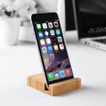 Mini Simple Style Wooden Phone Holder / Wooden Smartphone Stand Bamboo Made