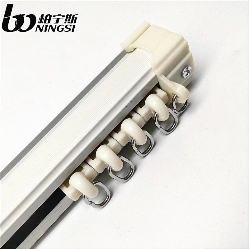 0.8mm Thickness 6m Length Aluminum Curtain Track Ceiling Mounted
