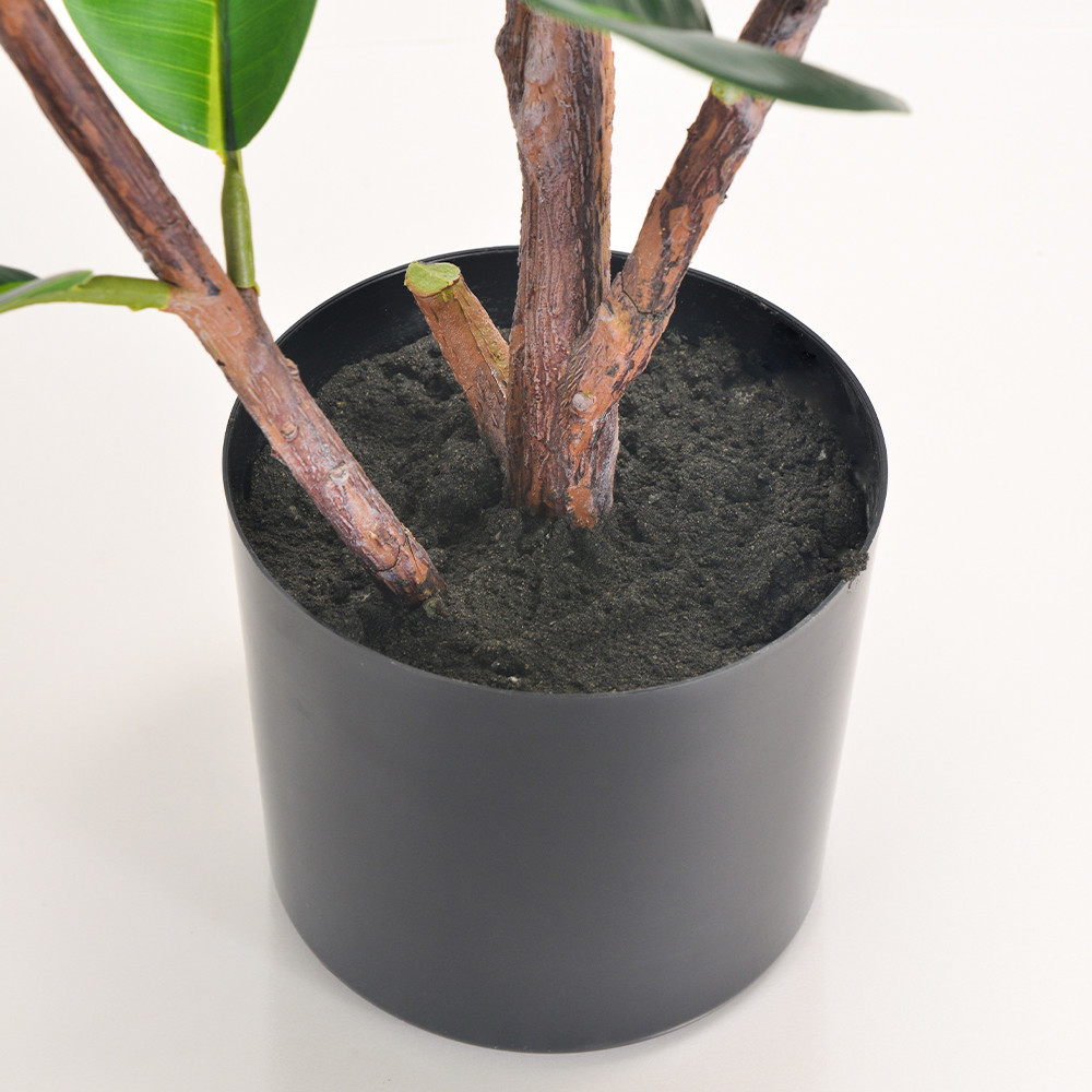 Artificial Potted Floor Plants Small Ficus Pandurata For Garden Decoration