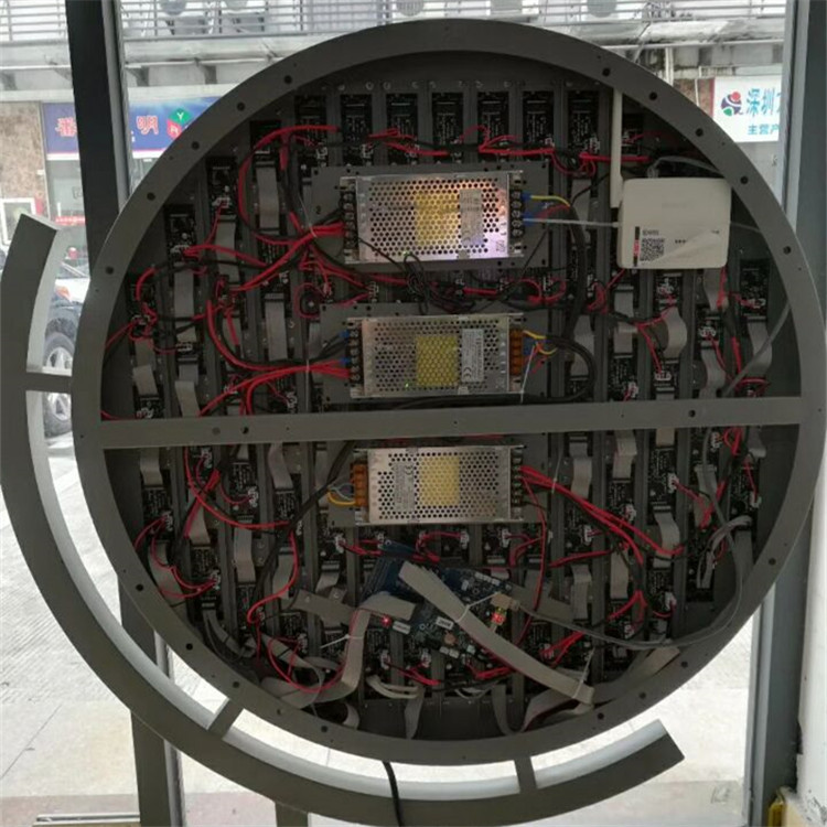 P3 Mirror round shape wall mounted led display screen for advertising billboard