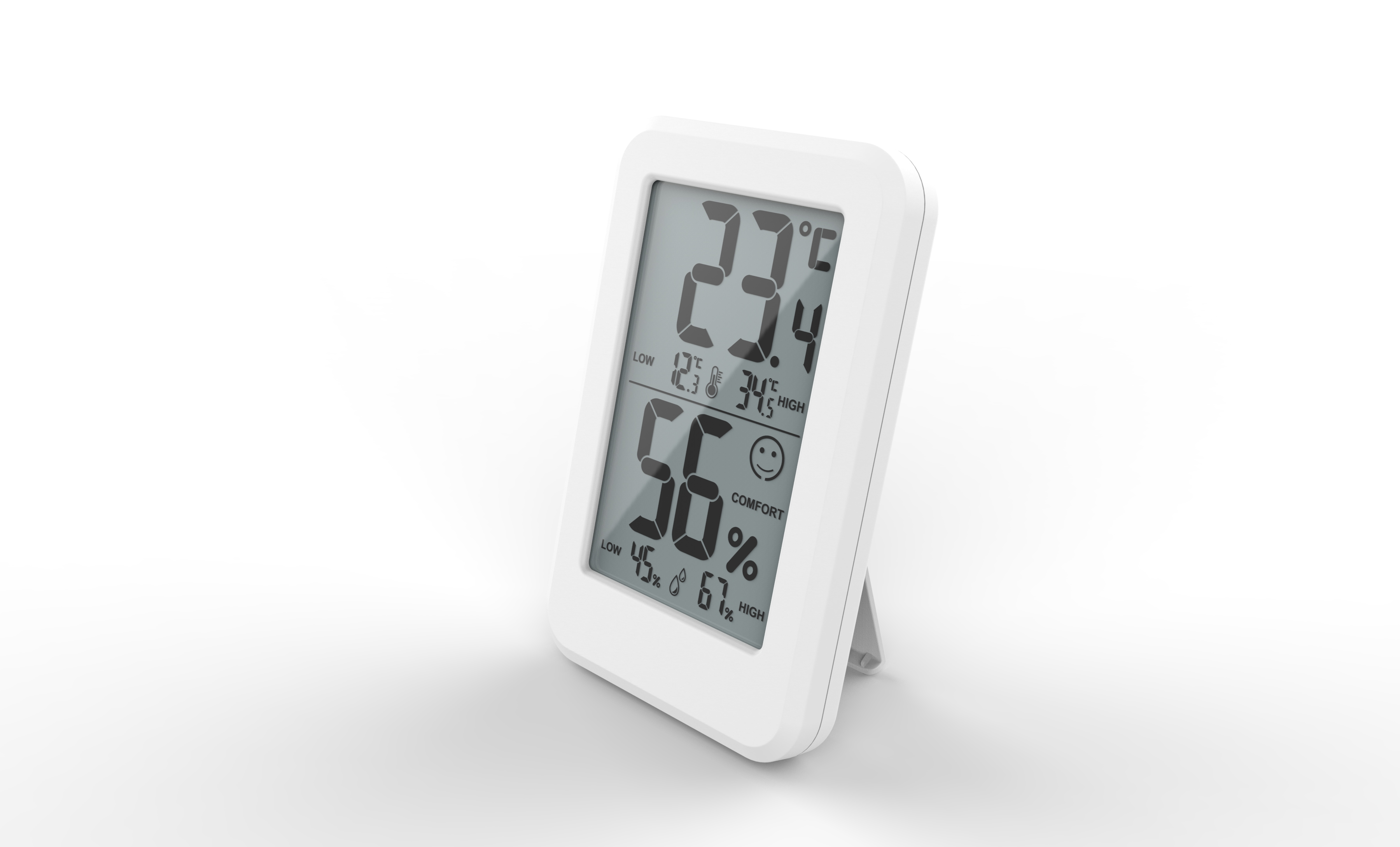 ABS 0 - 50C Temperature Humidity Thermometer High Accuracy Hygro Meter