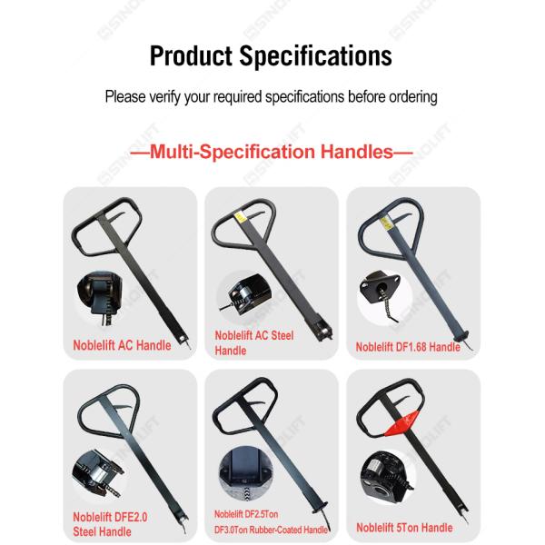 Ergonomic Pallet Truck Handle with Rubber Grip - Multi-Model Compatible