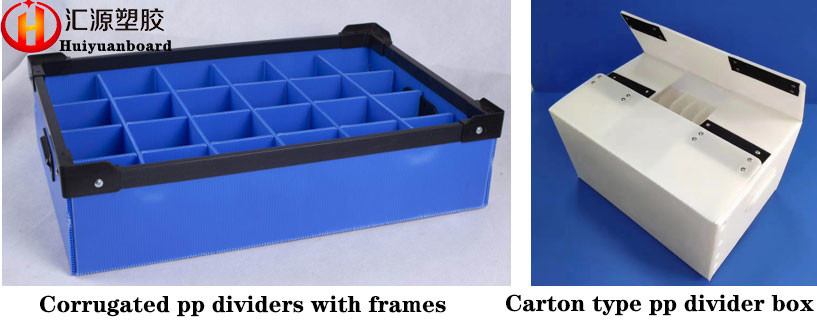 Foldable PP Corrugated Plastic Dividers , Reusable Corrugated Plastic Boxes