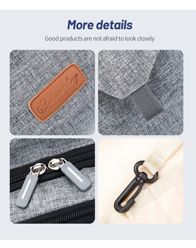 Maternity Diaper Bag Backpack With USB Interface 11.4*7.5*17.7inch
