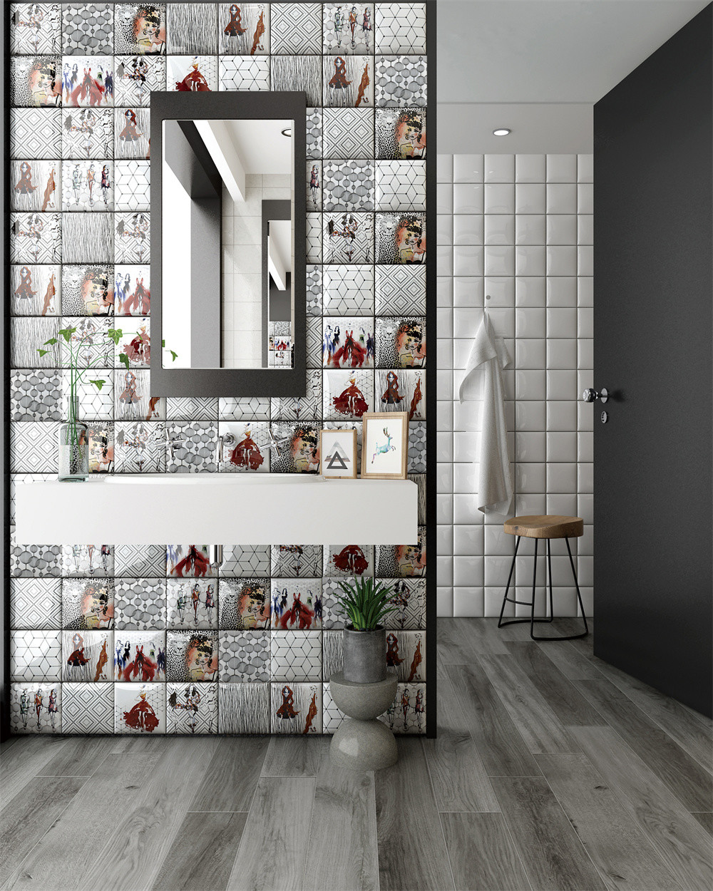 152x152mm Interior Bread Tiles And Subway Tiles For Dining Room