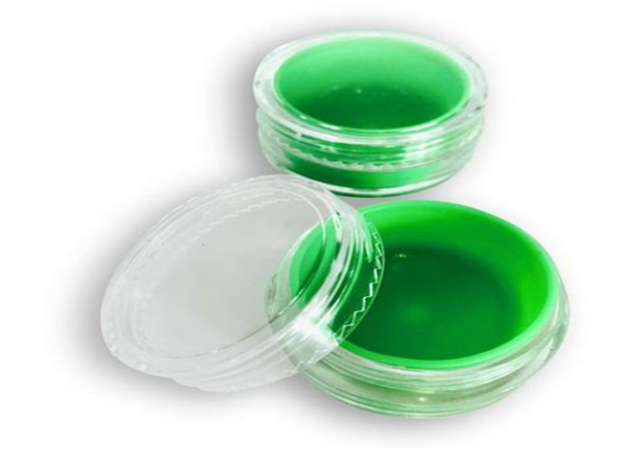 Green Silicone Concentrate Containers , 5ml Polystyrene Wax Concentrate Containers
