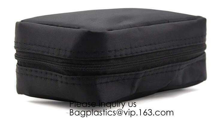 Cosmetic Toiletry Bag Mens Canvas Leather Travel Kit Wash Makeup Bag,organic cotton canvas makeup bag with zipper make-u