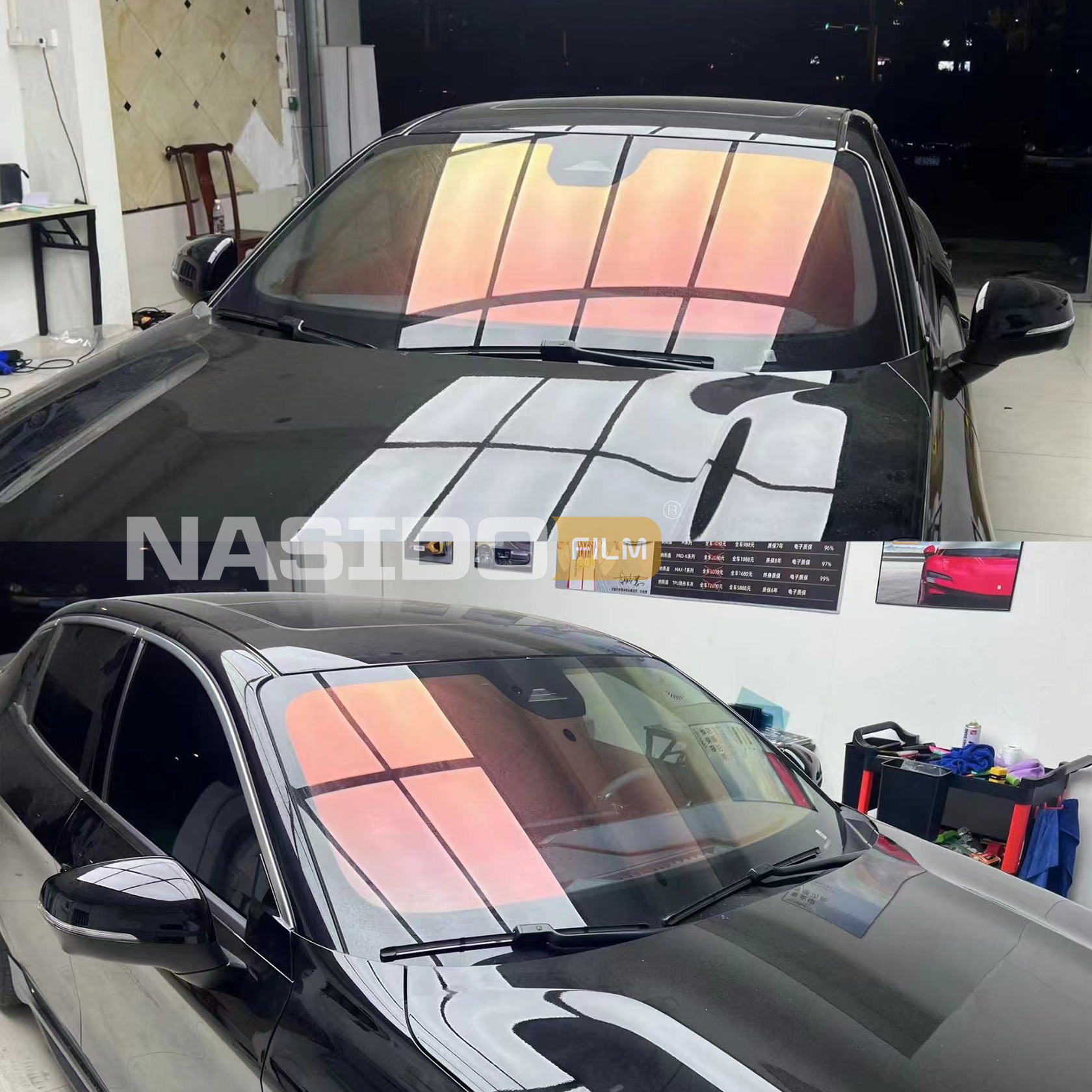 NASDIO 80% Rose Red Chameleon Window Film Stylish Eco Friendly Versatility