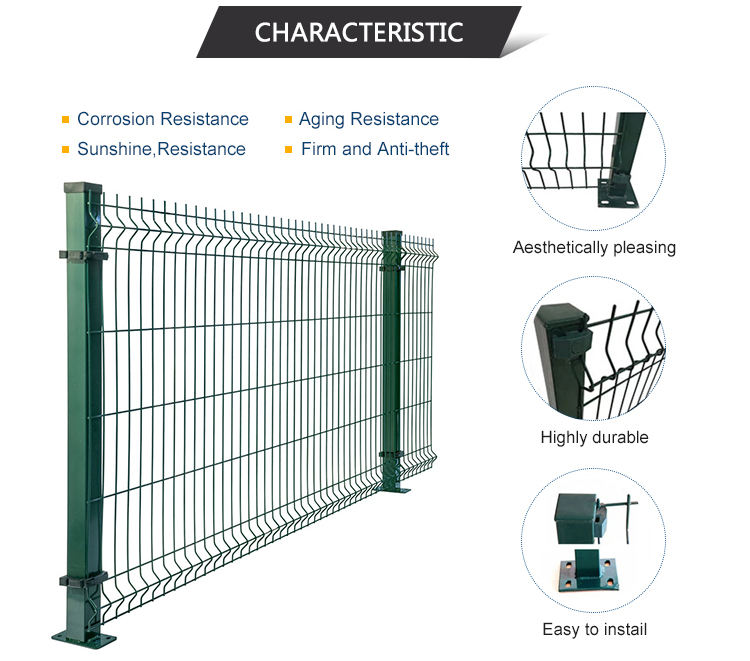 Heavy Duty Strong Welded Fence Panel Home Outdoor Decorative Privacy V Mesh Fence Panel For Garden Fence