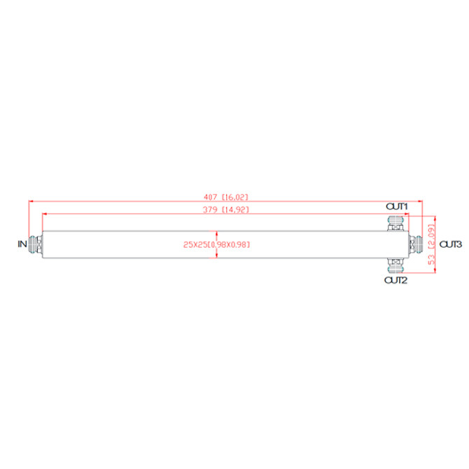 Outdoor 130-180MHz NF 3 Way 5dB Coupler / Splitter