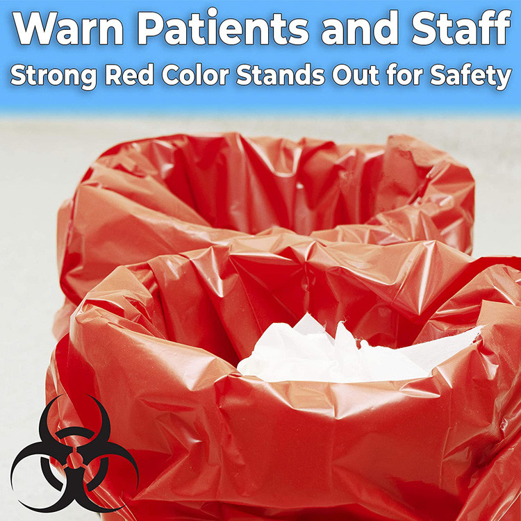 Hospital OPP / PE Biohazard Trash Bag Disposal For Infectious