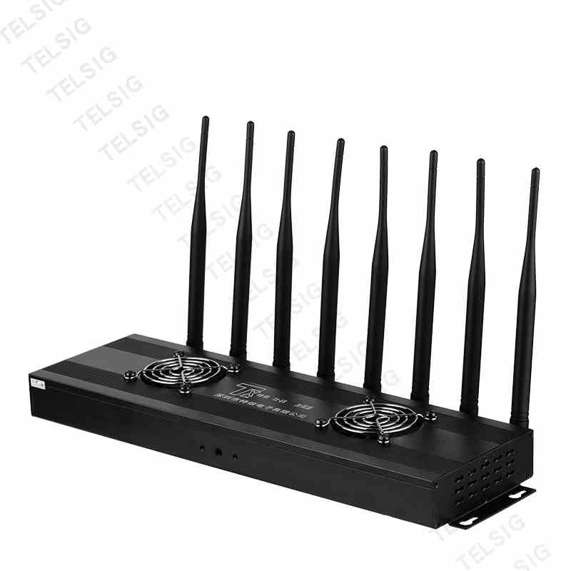 Desktop 8 Band 3g Signal Jammer , Customized Frequency Bluetooth Signal Jammer