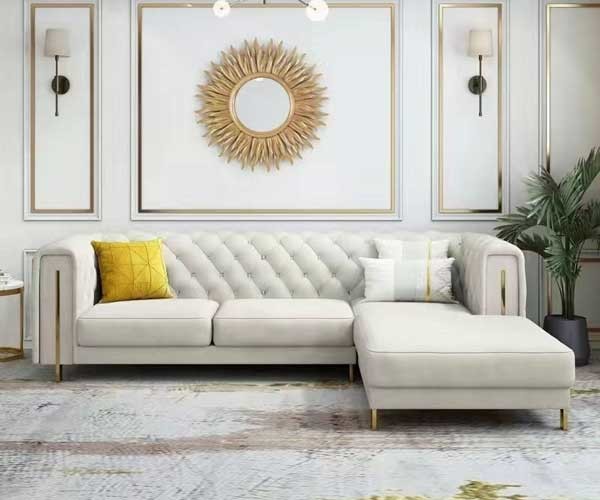 2 Seater Leisure High Back Sectional Lazy Sofa For Living Room Furniture