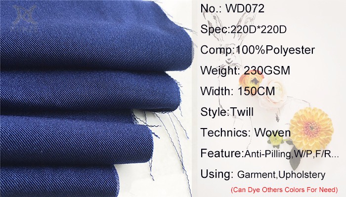 165gsm Woven Full Dull Twill Fabric For Chef Uniform Drill Cloth