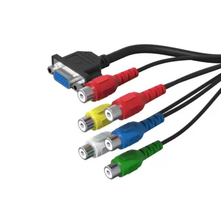 New Style 1080p HDMI to RCA AV 6RCA Converter Video Audio Adapter Cable for PC, Laptop, HDTV, DVD, VHC VCR