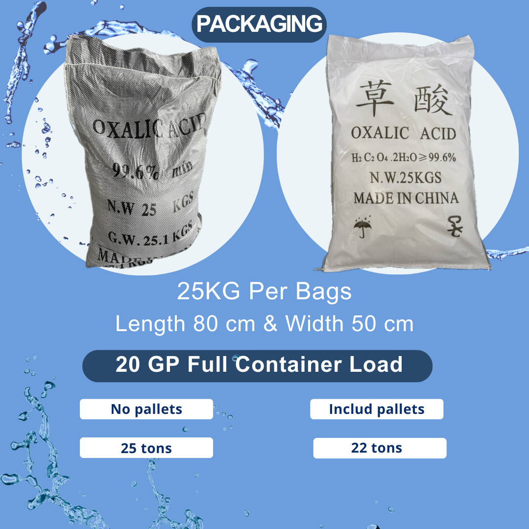 CAS 6153-56-6 99.6% Oxalic Acid for Cleaning Agent Minerals Ores Stones
