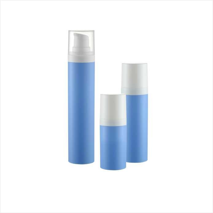 15ml 30ml 50ml Round Single wall cosmetic airless pump bottle in recyclable material