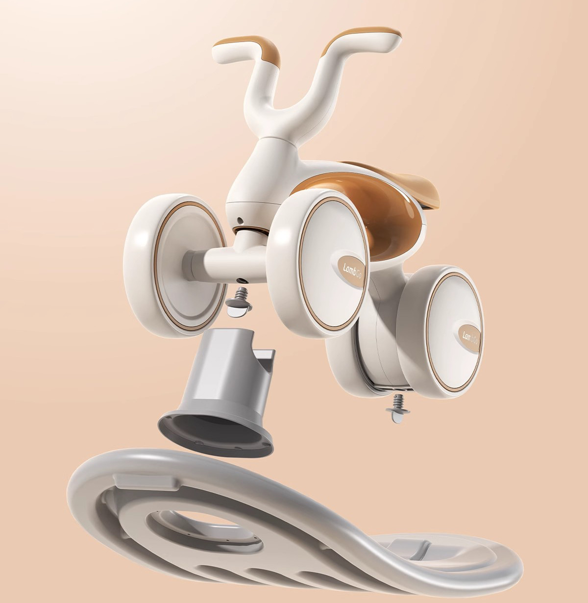 Saddle Comfortable Saddle Childrens Balance Bikes OEM Accepted 4 Wheel Design