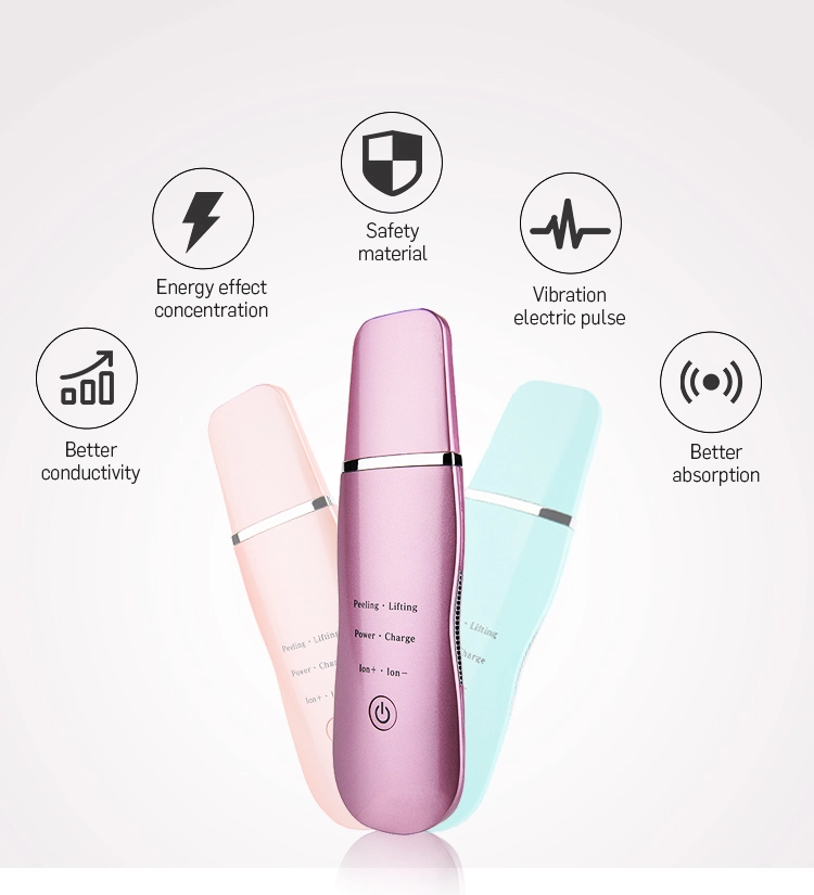Rechargeable Facial Ultrasonic Skin Scrubber Vibration 24000Hz