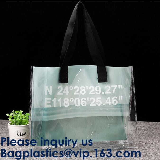 Promotional Pvc Shopping Bag Laser Tote Bag Handbag Waterproof Shopping Bag Glossy PVC Leather Bag PVC Woman Shopping Ba
