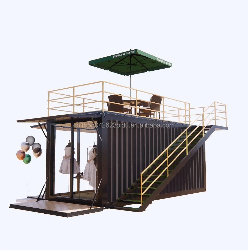 Supermarket Prefabricated Container Store for Family Coffee Bar in Modular Design