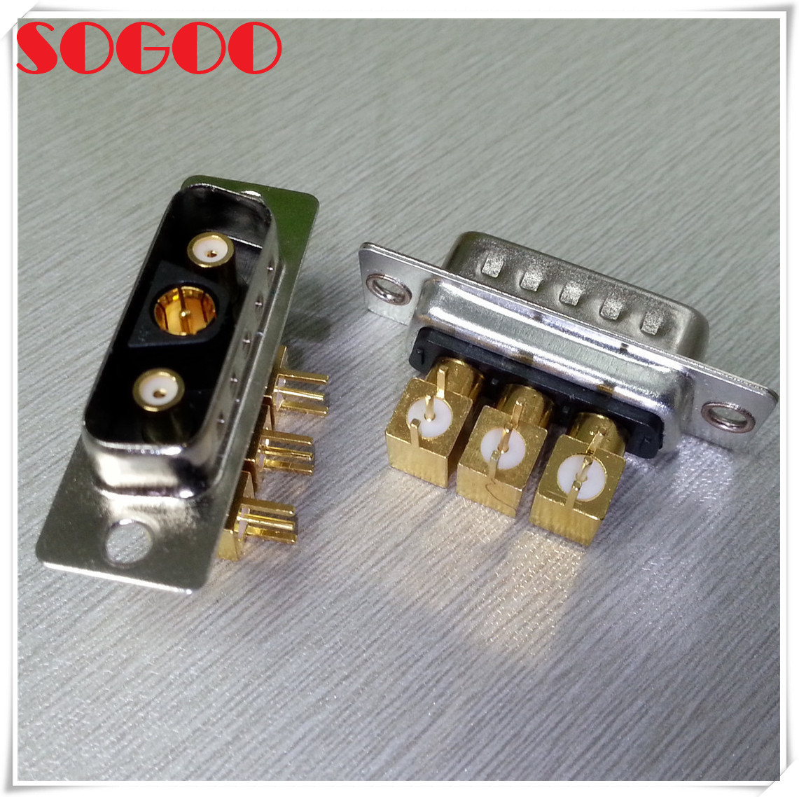 D-SUB 3V3 Male BBU Power Connector Solder Type For PSU-AC Cable