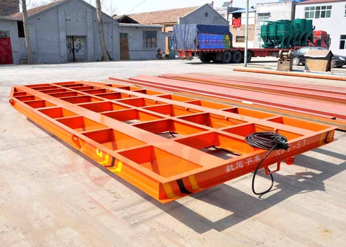 Remote Control Electric Lift Cart , 25T Material Transport Equipment With Operate Platform