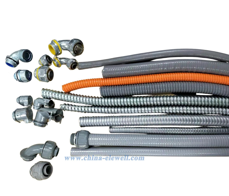 1/2 Inch -4 Inch Liquid Tight Flexible Conduit Fittings Straight Connector Seal Tight Connector