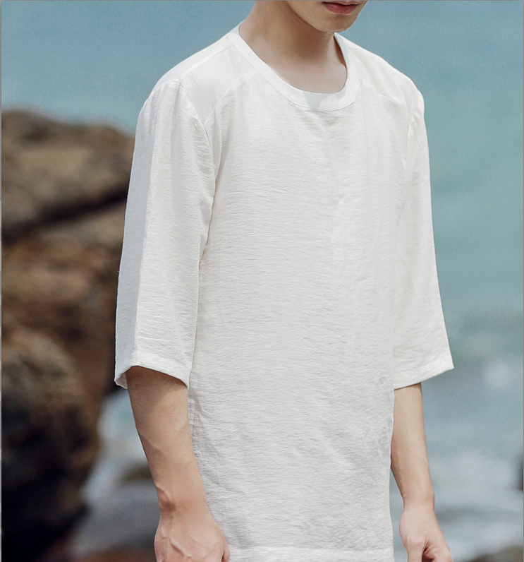 Latest Designs Blank Bulk Hemp T Shirts , Oversized White T Shirt Anti Pilling