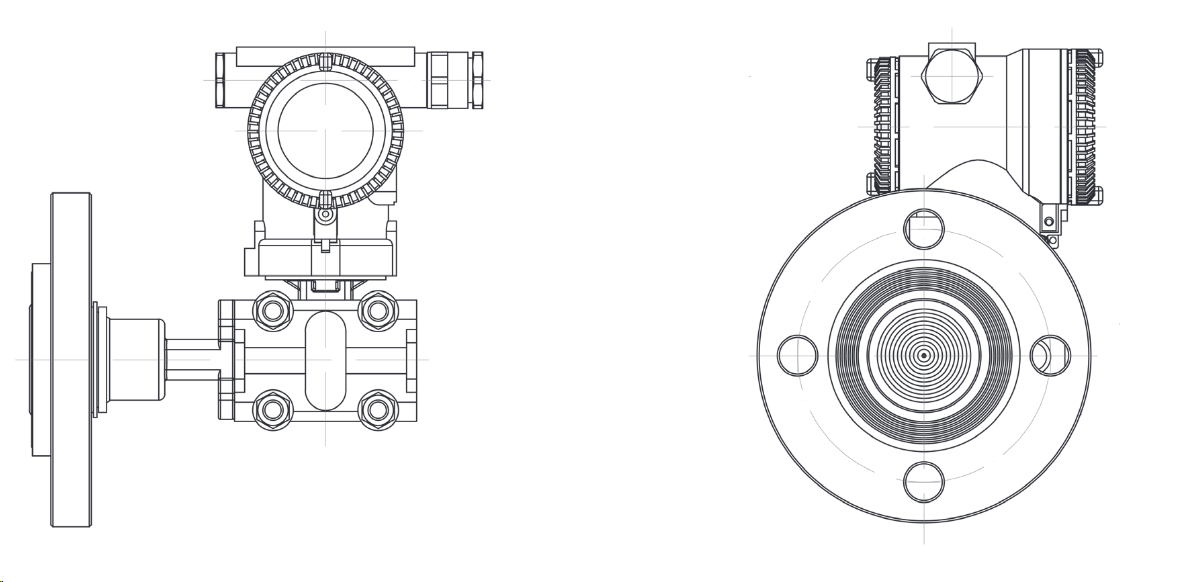 Easy Install Single Flange Pressure Transmitter Universal Housing Corrosion Resistant For Gas / Liquid / Steam