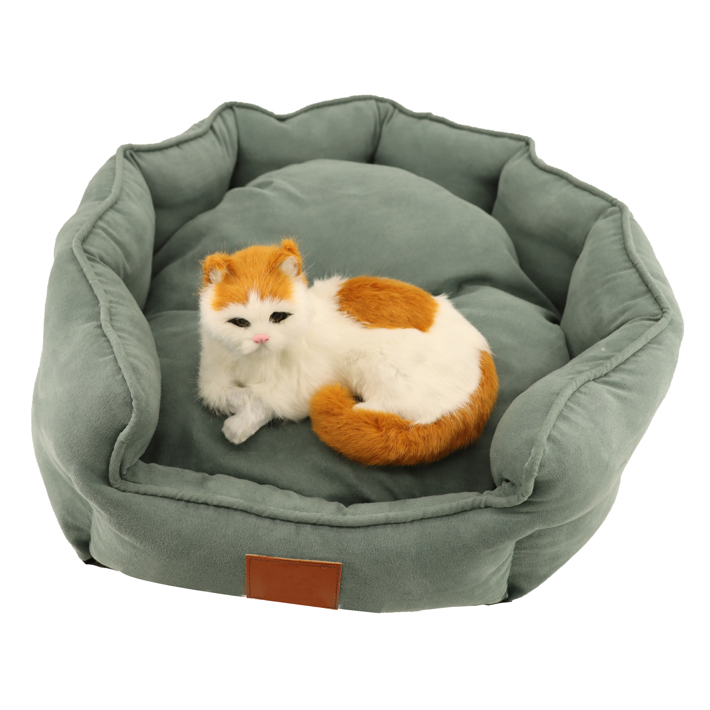 48" 18" 25" Fleece Cat Bed For Outdoor Cat Older Human Bed Soft 2 Cats Arctic