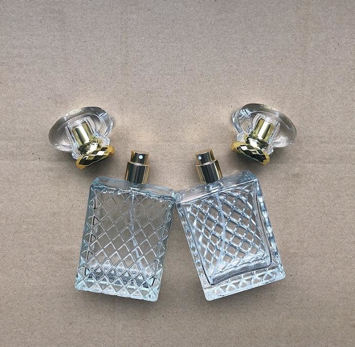 Glass Square Refillable Perfume Bottle 50ml