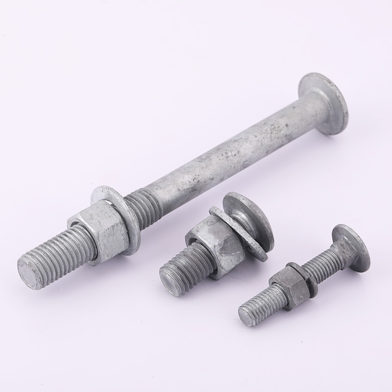 ISO Highway Guardrail Bolt Hot Dip Galvanized Guardrail Safty Bolts And Nuts And Washers