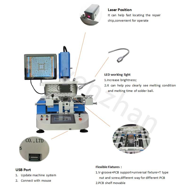 High-Precision SMT PCB Line Machine SMD BGA Rework Station Machine