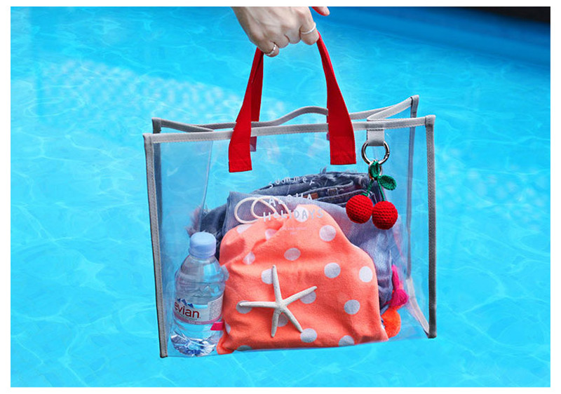 Digital Printing Stadium Ladies PVC Beach Tote Bag