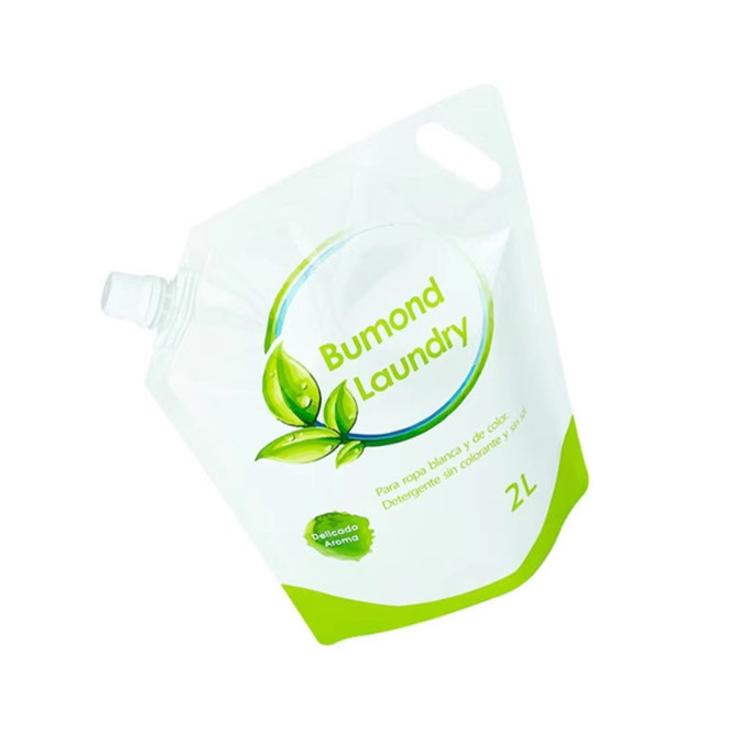 Intaglio Printing Stand Up Spout Pouch 1L 2L Laundry Detergent Liquid Soap Pouch Bag