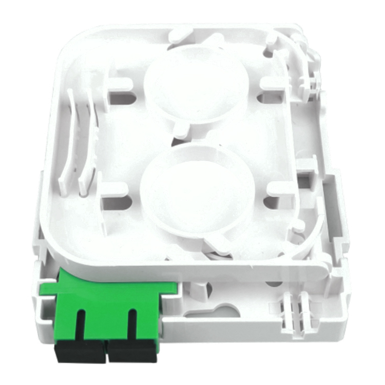 2 Cores SC APC Plastic Fiber Optic Face Plate Socket Panel for Indoor in FTTH Network