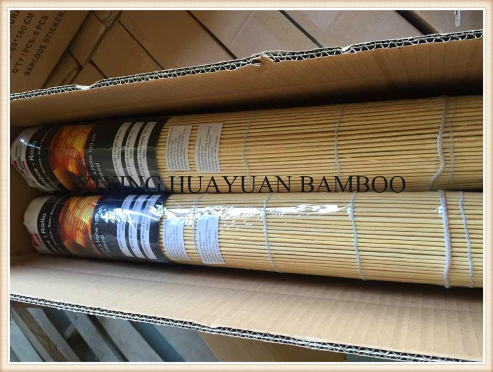 Popular Bamboo Roller Blinds , Patio Bamboo Roll Up Shades Costom Pattern