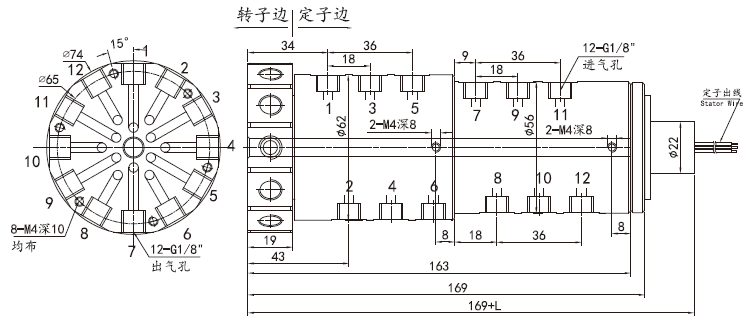 12 Passage Electrical Pneumatic Swivel Joint 360° Rotating