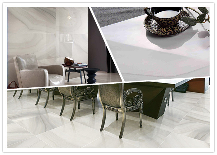 Frost Resistant Marble Look Bathroom Floor Tiles / Marble Like Ceramic Tile