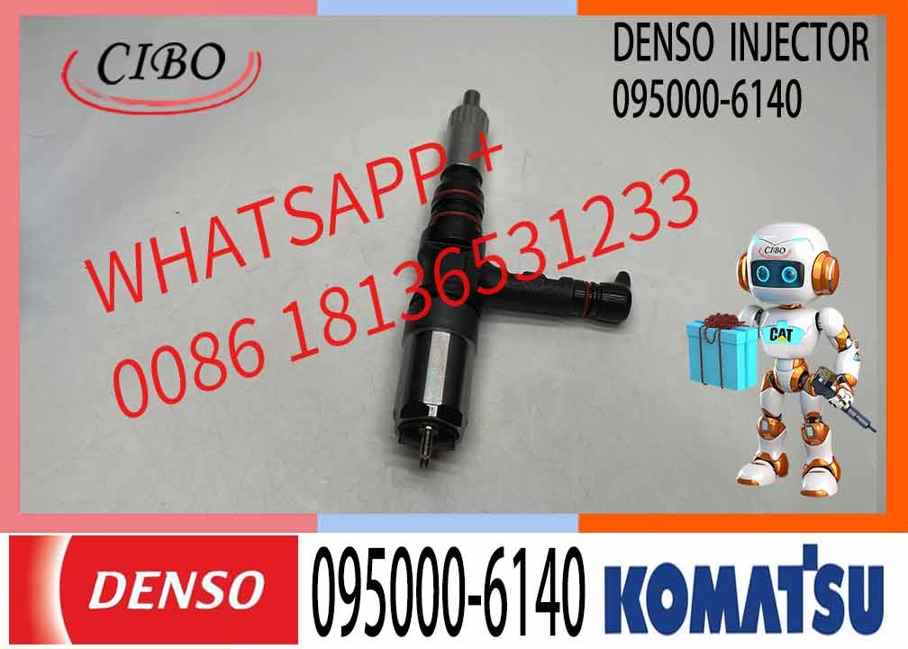 Neutral New Fuel Injector 095000-6140 6261-11-3200 For Komatsu PC800-8 Excavator Injector Assembly